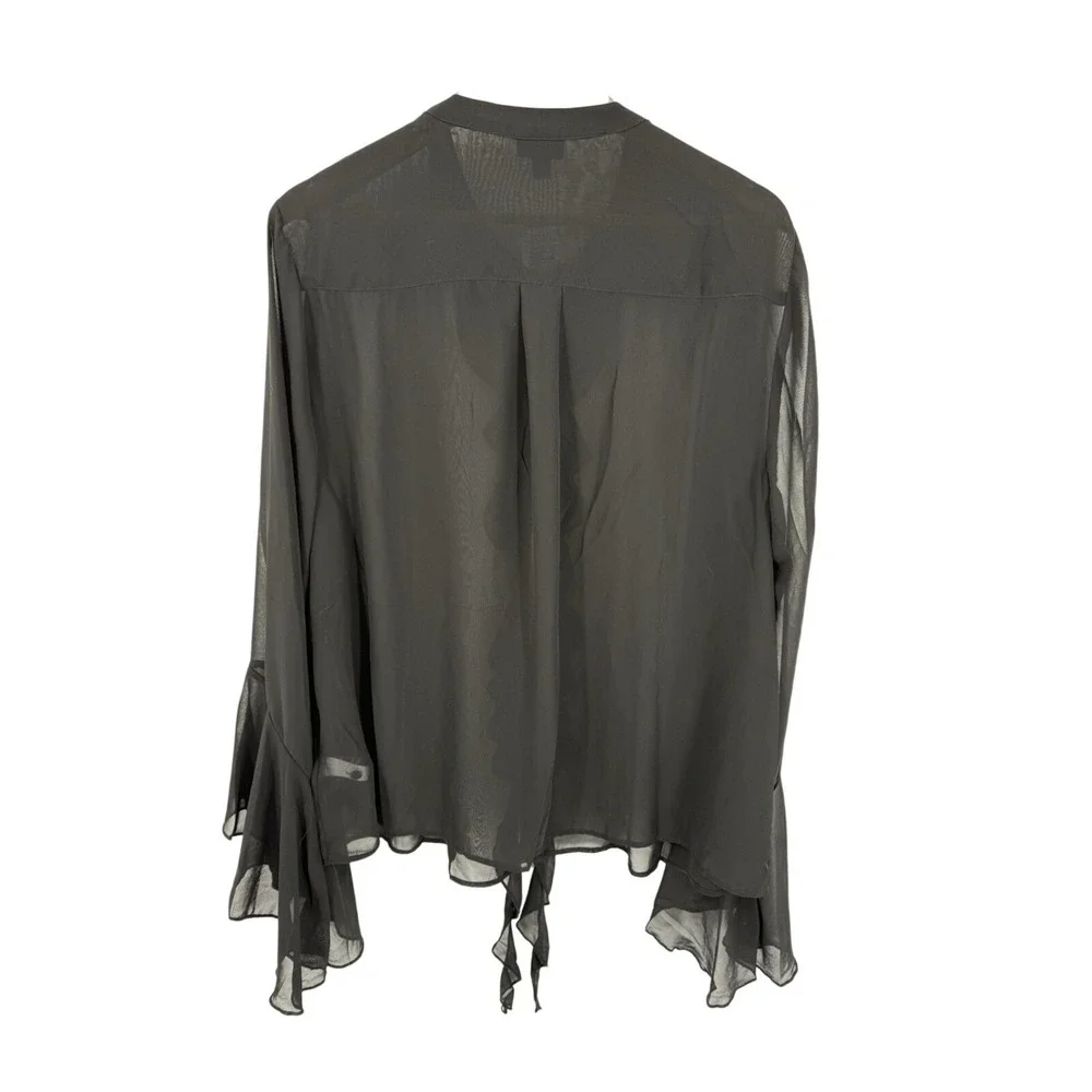Torrid Top Blouse Womens 1X 14-16 Whimsigoth Semi Sheer Dark Romantic Witchy